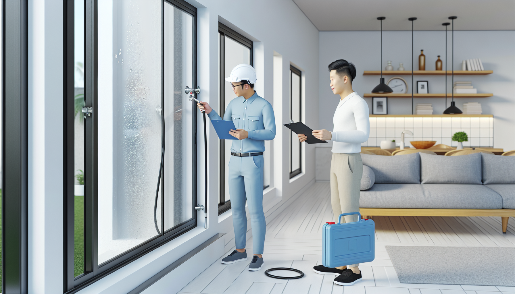 預防裝潢蟑螂的平台:鋁窗驗收防颱與窗框漏水測試